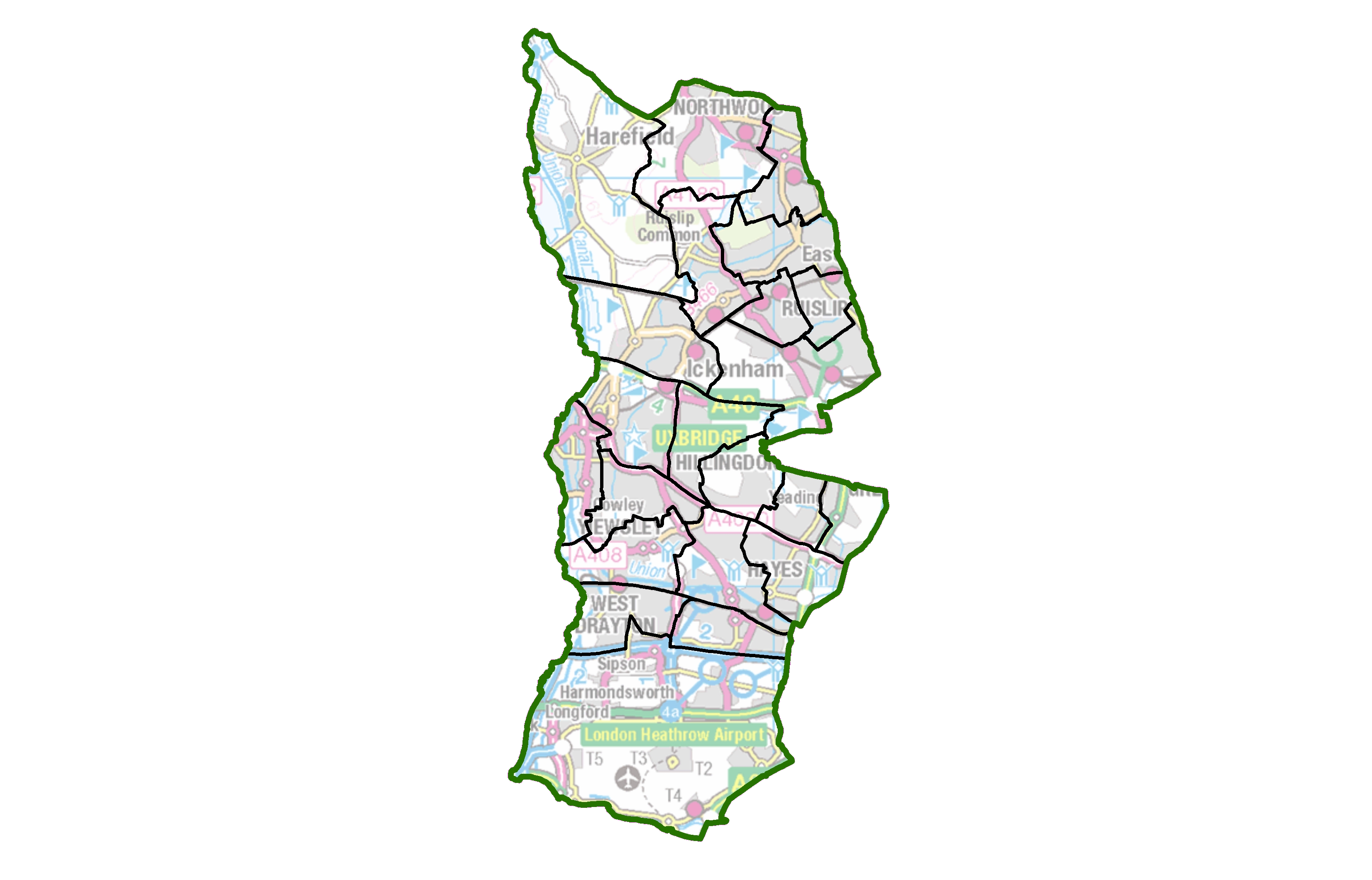 Map of Hillingdon