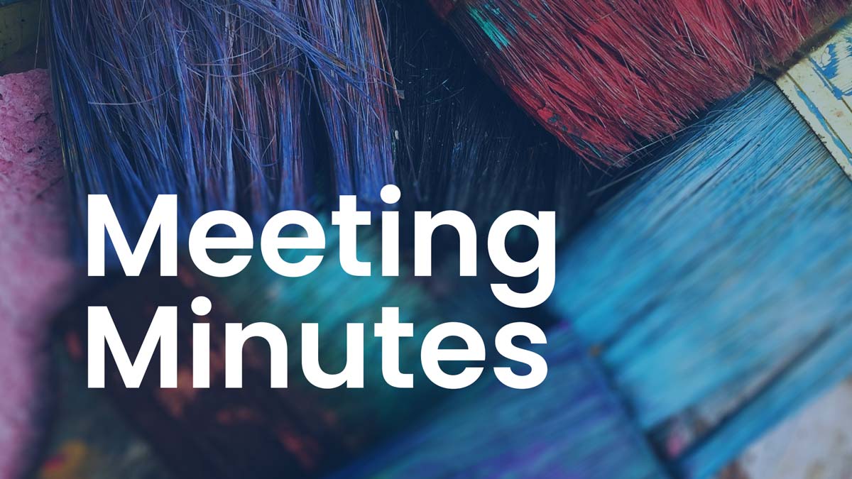 Paint Brushes Background. Meeting Minutes